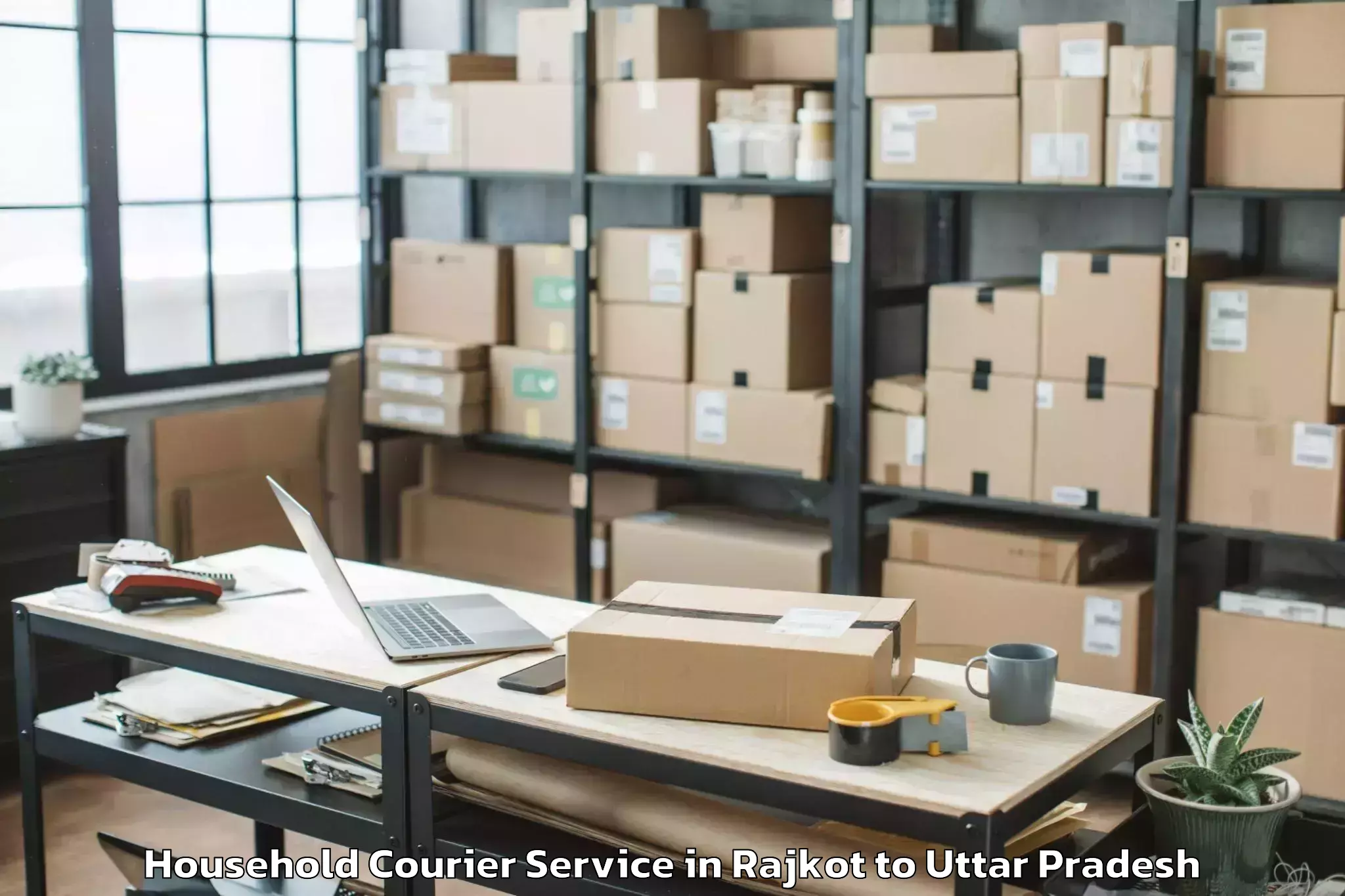 Professional Rajkot to Jagadguru Rambhadracharya Hand Household Courier